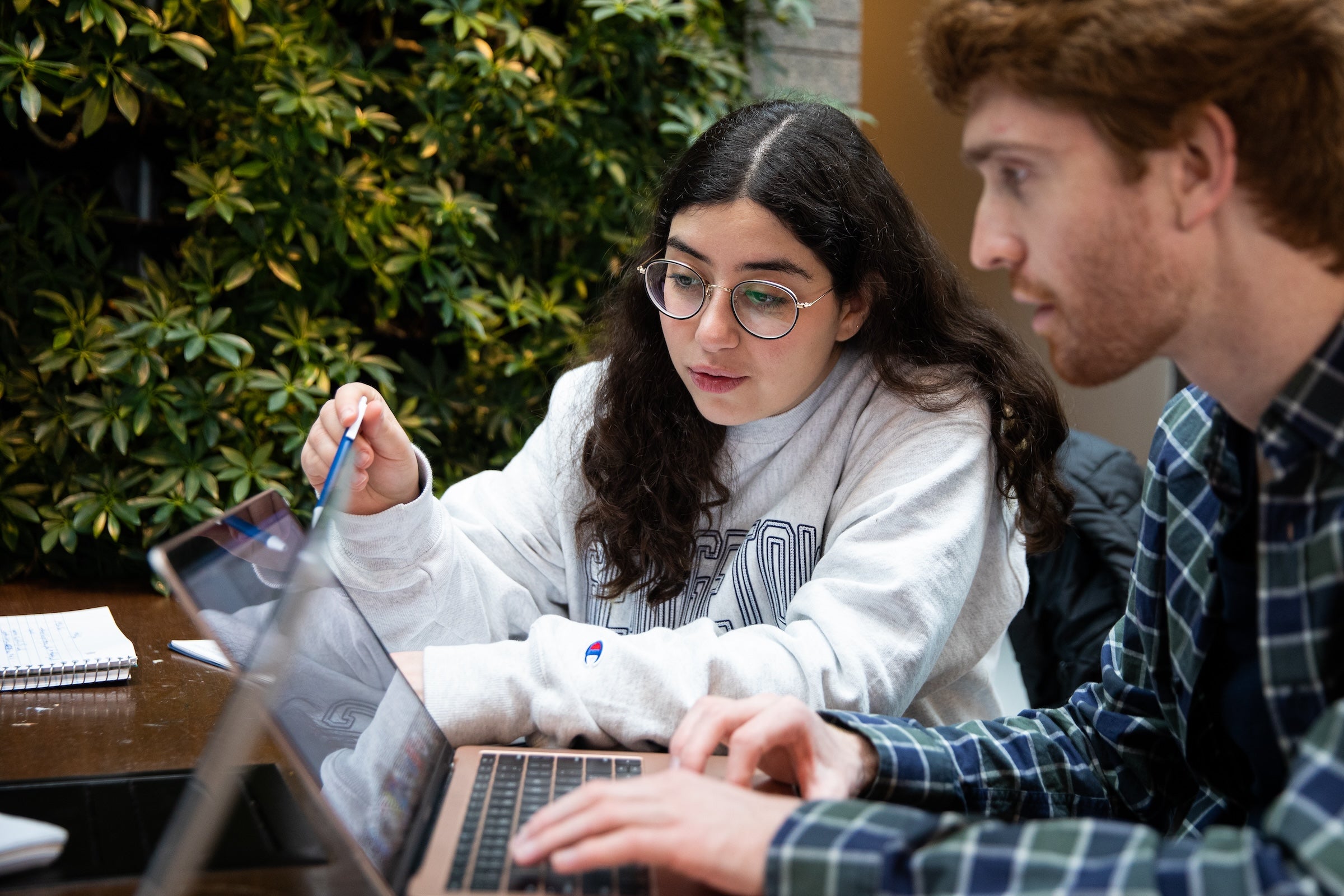 Students studying together