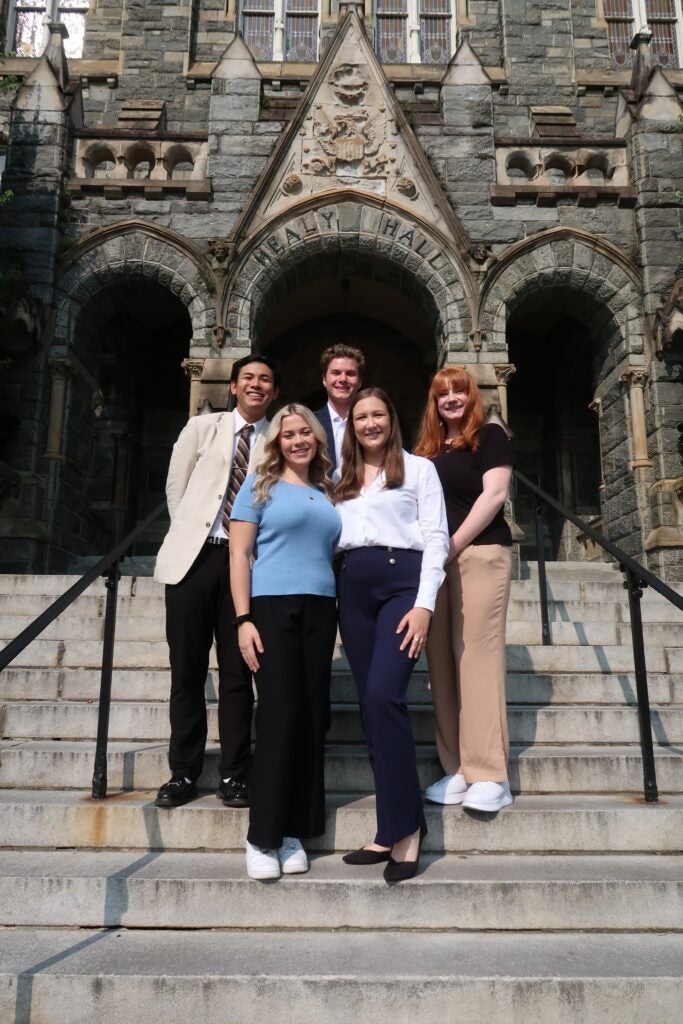 MAAG Students in front of Healy Hall